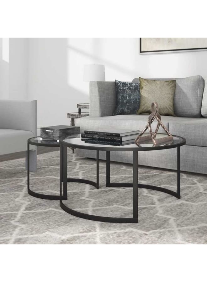 Iron Coffee Tables set 2 Pieces - Black